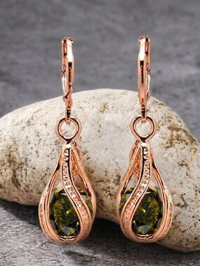 Hollow Waterdrop Drop Pendant Earrings | Handmade Teardrop Jewelry Earrings